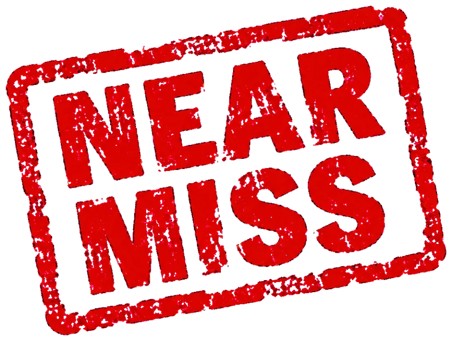 NEAR MISS stamp