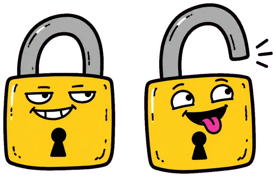 A padlock on a chain: the LP is locked forever