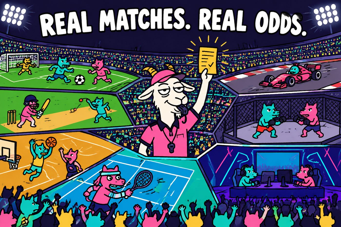 Real sports matches on the Hopium Sportsbook