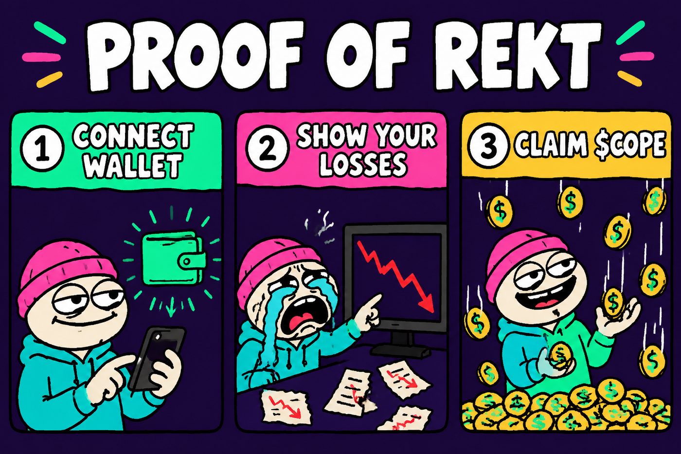 Proof of Rekt: a degen showing on-chain losses